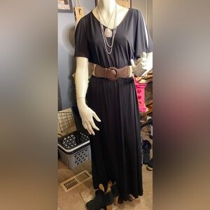CHICOS SZ 1 (8-10) BLACK MAXI with Cold Shoulder